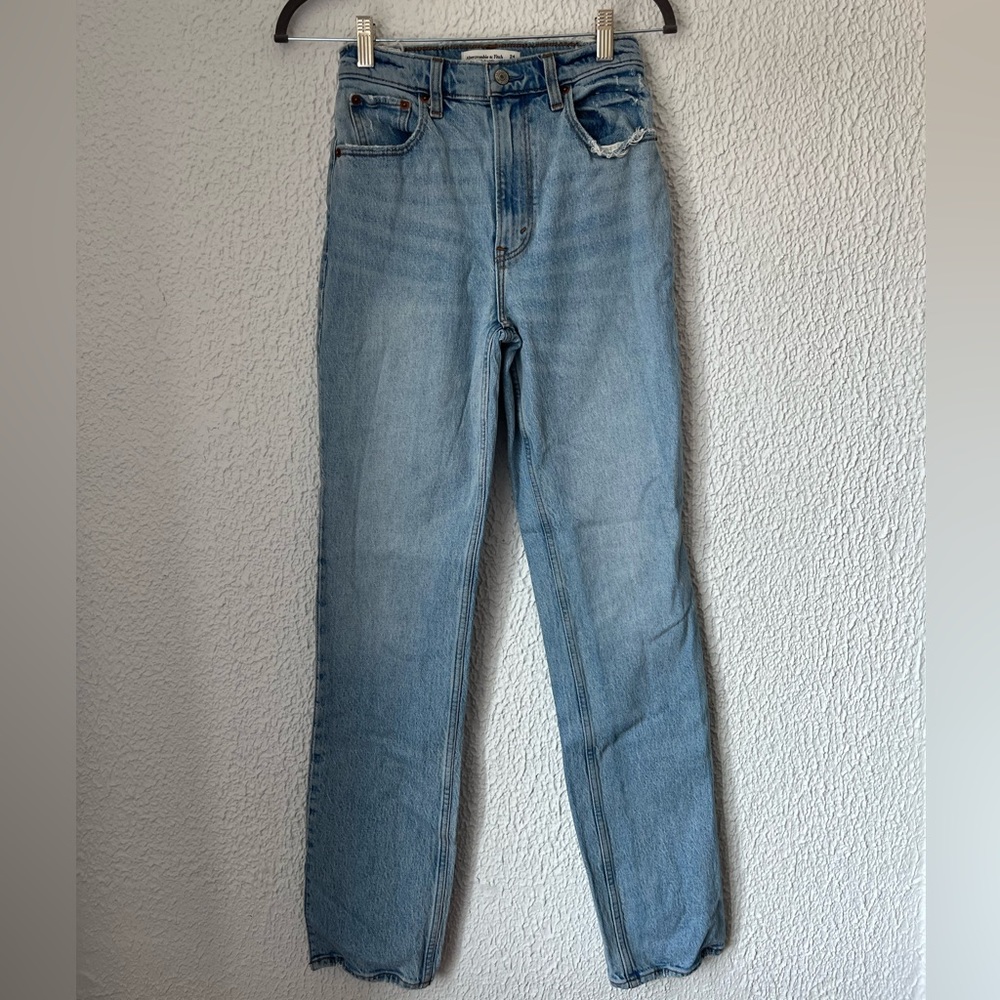 Abercrombie & Fitch 90s Straight tea High Rise Jeans size 24/00